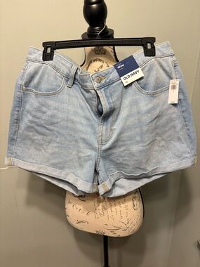 Old Navy Light Blue Denim Roll-Cuff Women's Shorts